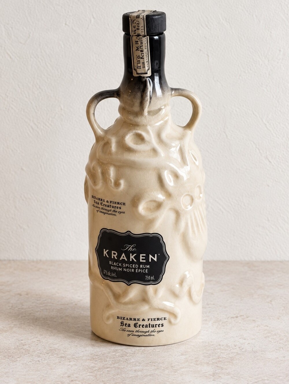The Kraken Ceramic Rum Bottle Sea Monster EMPTY 750 ml